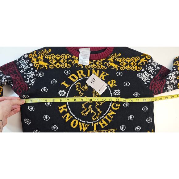 NWT game of thrones GOT ugly sweater Christmas holiday drinking Small unisex NEW - Picture 4 of 5